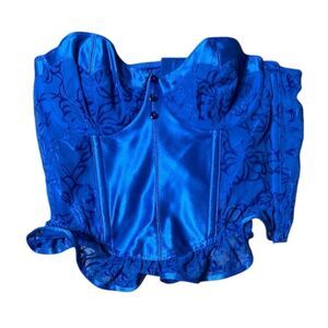 Victoria’s Secret vintage 1970s Union made strapless corset top ruffle Deadstock